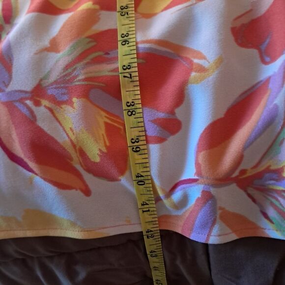 NWT London Times Dress Women's 20W Plus Size Midi Floral Tropical Summer Beach - Picture 13 of 14
